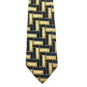 Zylos George Machado Geometric Tie  100% Silk Vintage